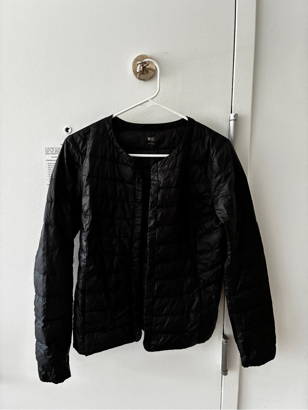 Uniqlo Black Quilted Lightweight Puffer Jacket